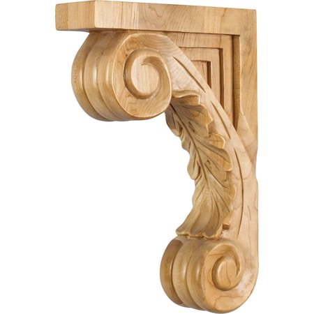Hardware Resources 2-5/8" Wx9"Dx13-1/8"H Maple Scrolled Acanthus Corbel CORS-MP